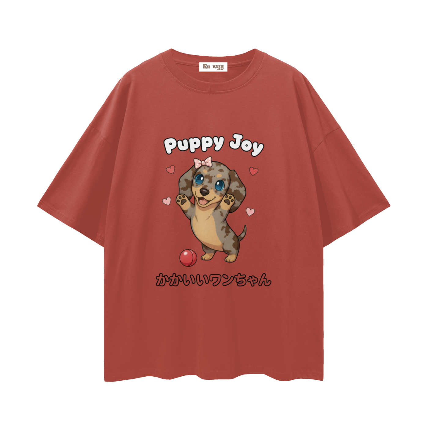 Puppy Joy Dapple Dachshund - Loose Drop Shoulder T-Shirt