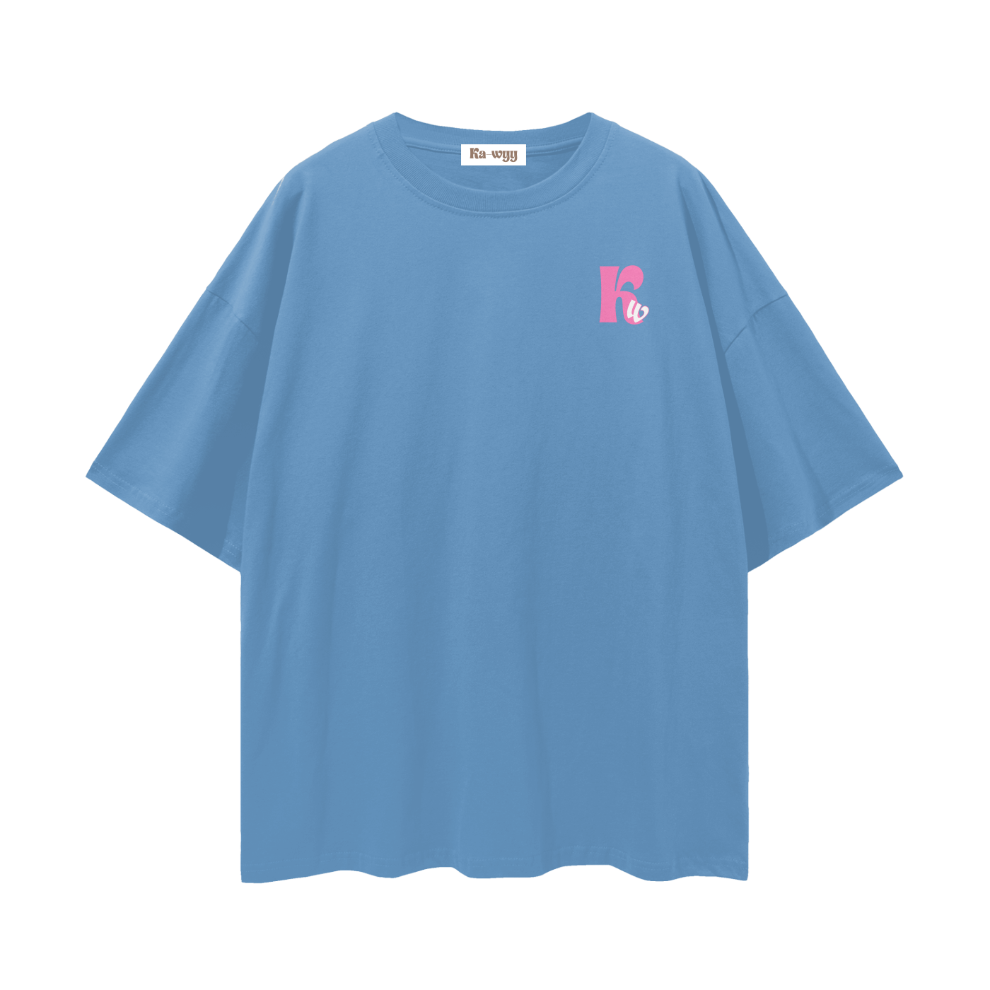 T-shirt with 'Good Vibes' text - Medium Blue
