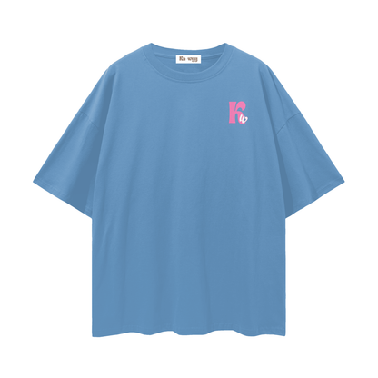 T-shirt with 'Good Vibes' text - Medium Blue