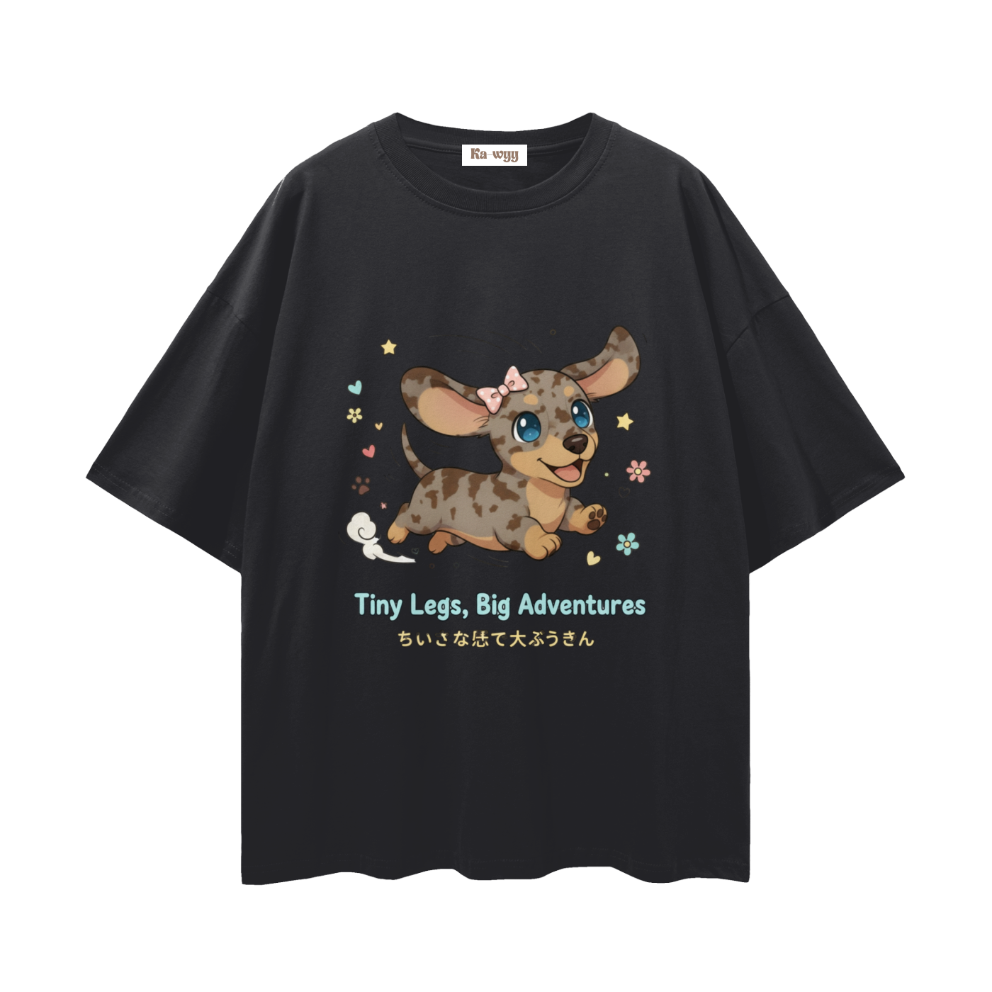 Tiny Legs Dapple Dachshund - Loose Drop Shoulder T-Shirt