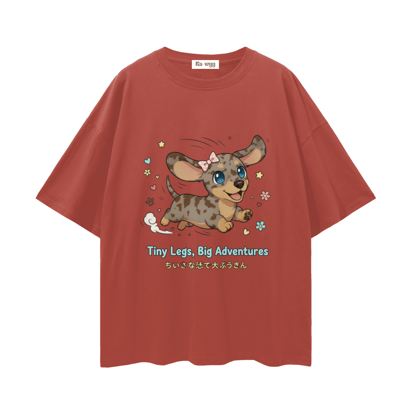 Tiny Legs Dapple Dachshund - Loose Drop Shoulder T-Shirt