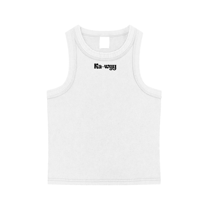 Snow Washed Tank Top - White