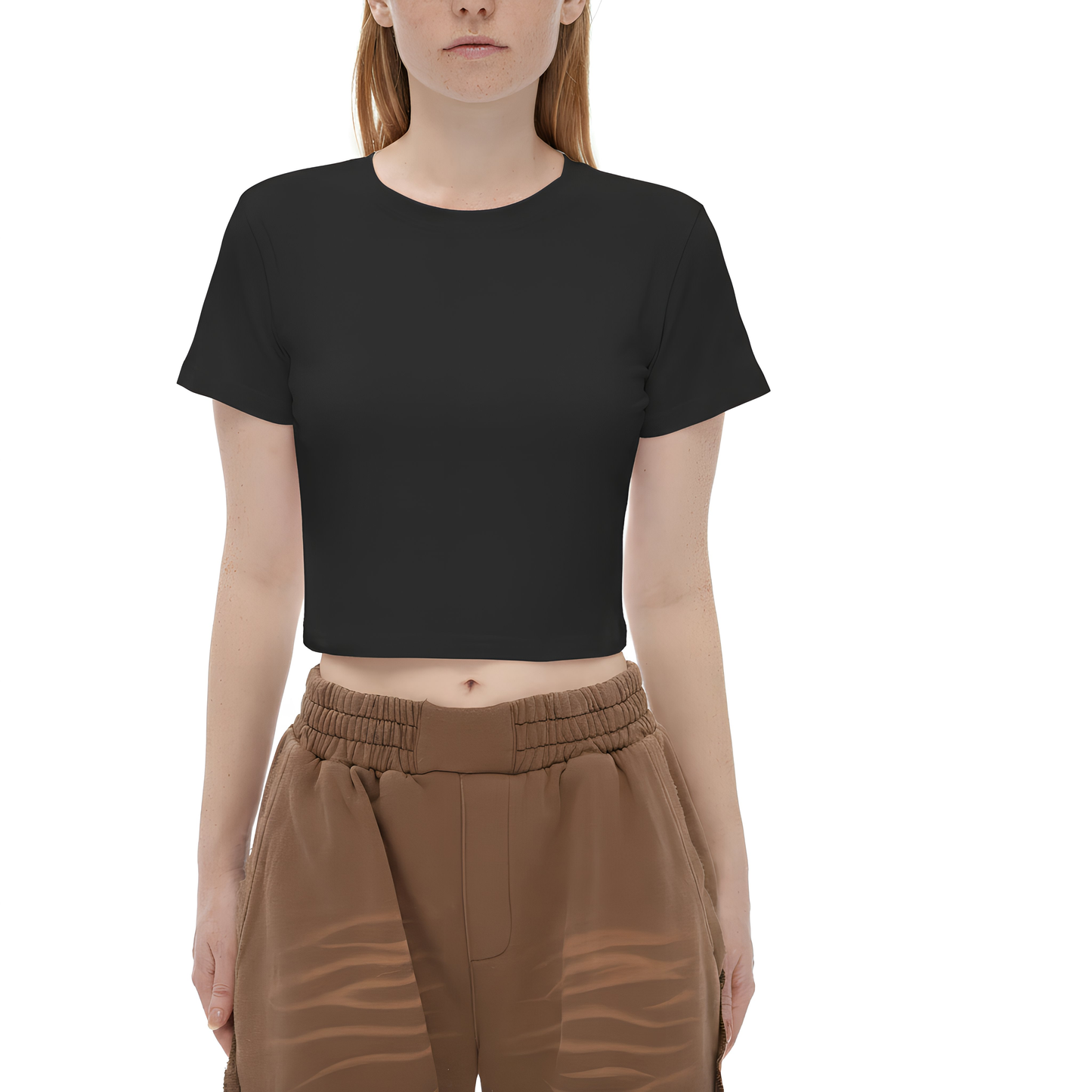 Fitted Crop Cotton T-Shirt