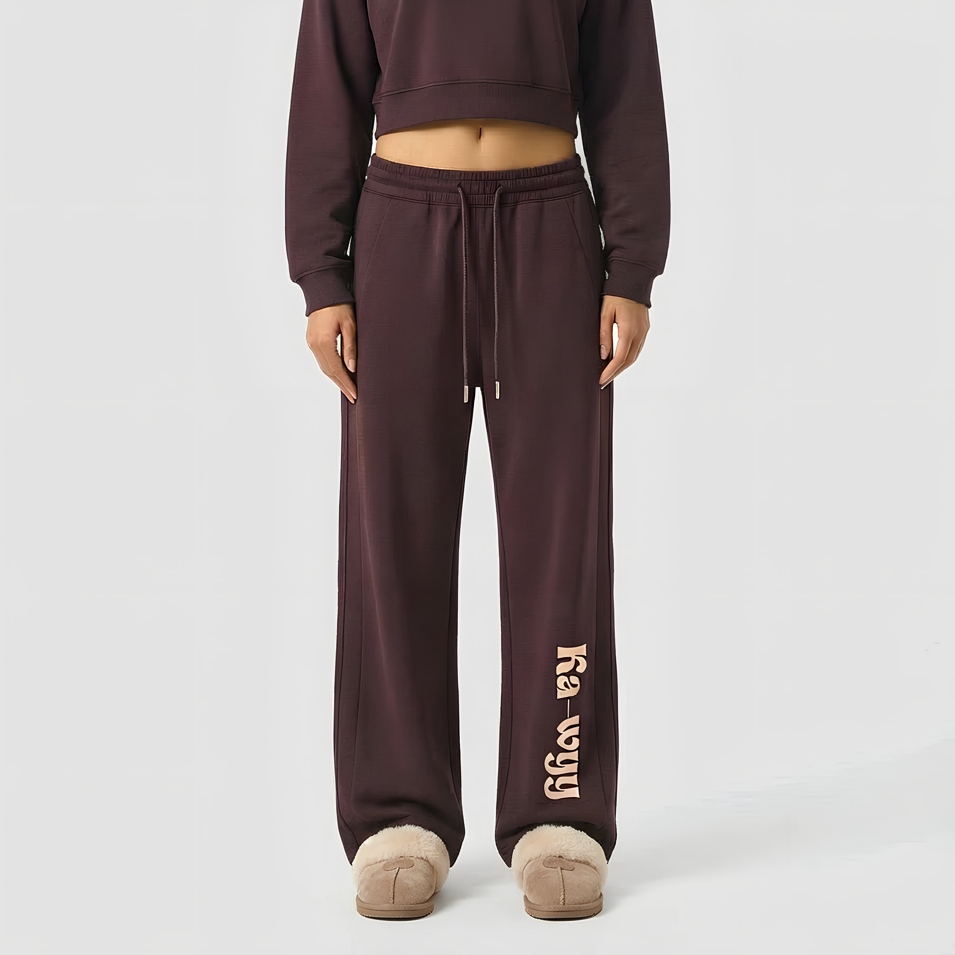 Everyday Straight-Leg Cozy Sweatpants Dark Reddish Purple