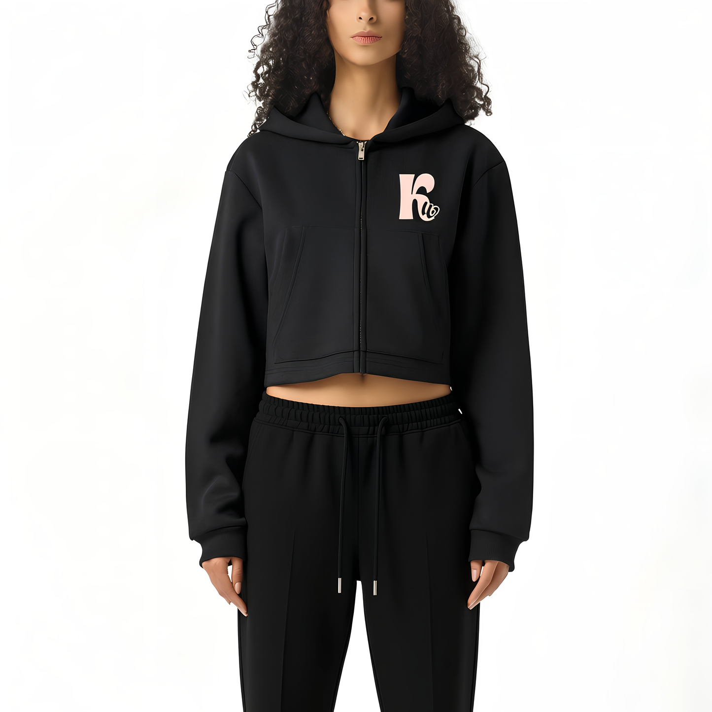 Zip-Up Hoodie Black