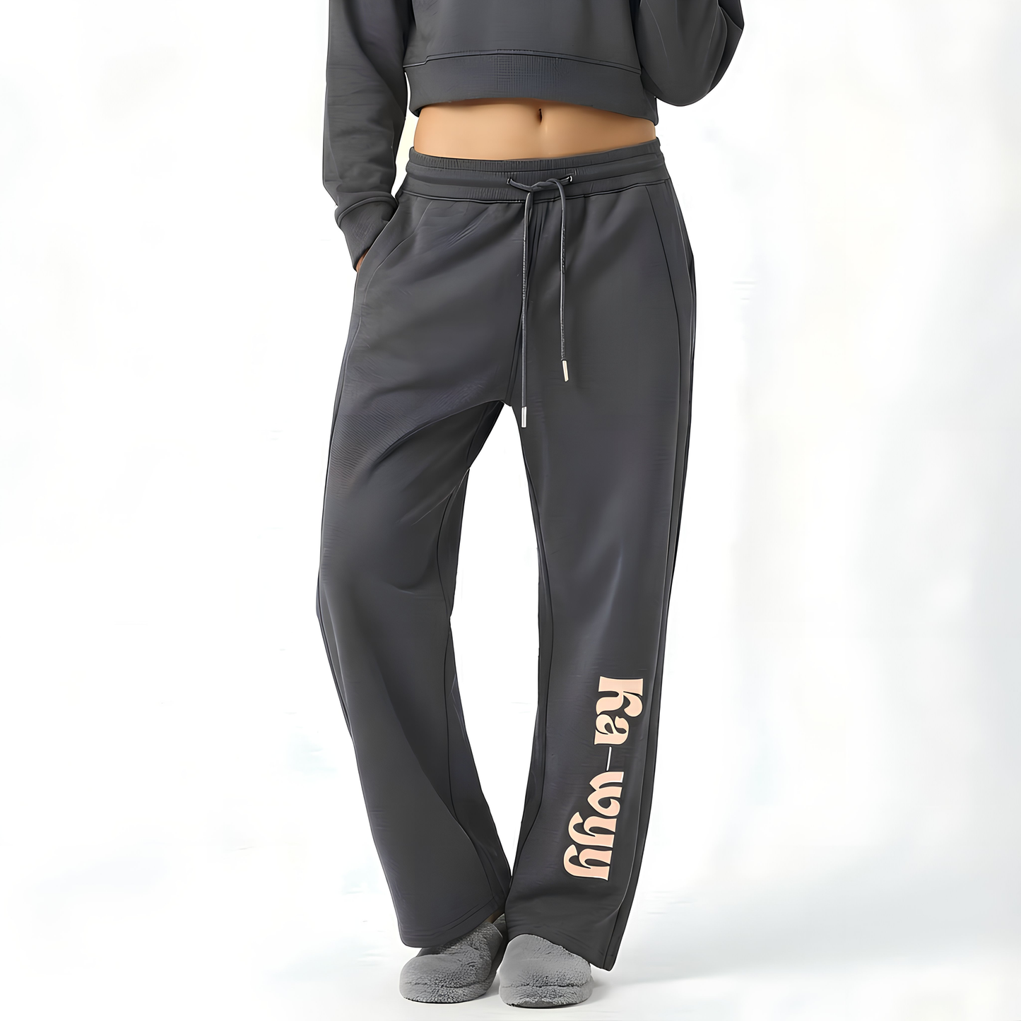 Everyday Straight-Leg Cozy Sweatpants Charcoal Gray