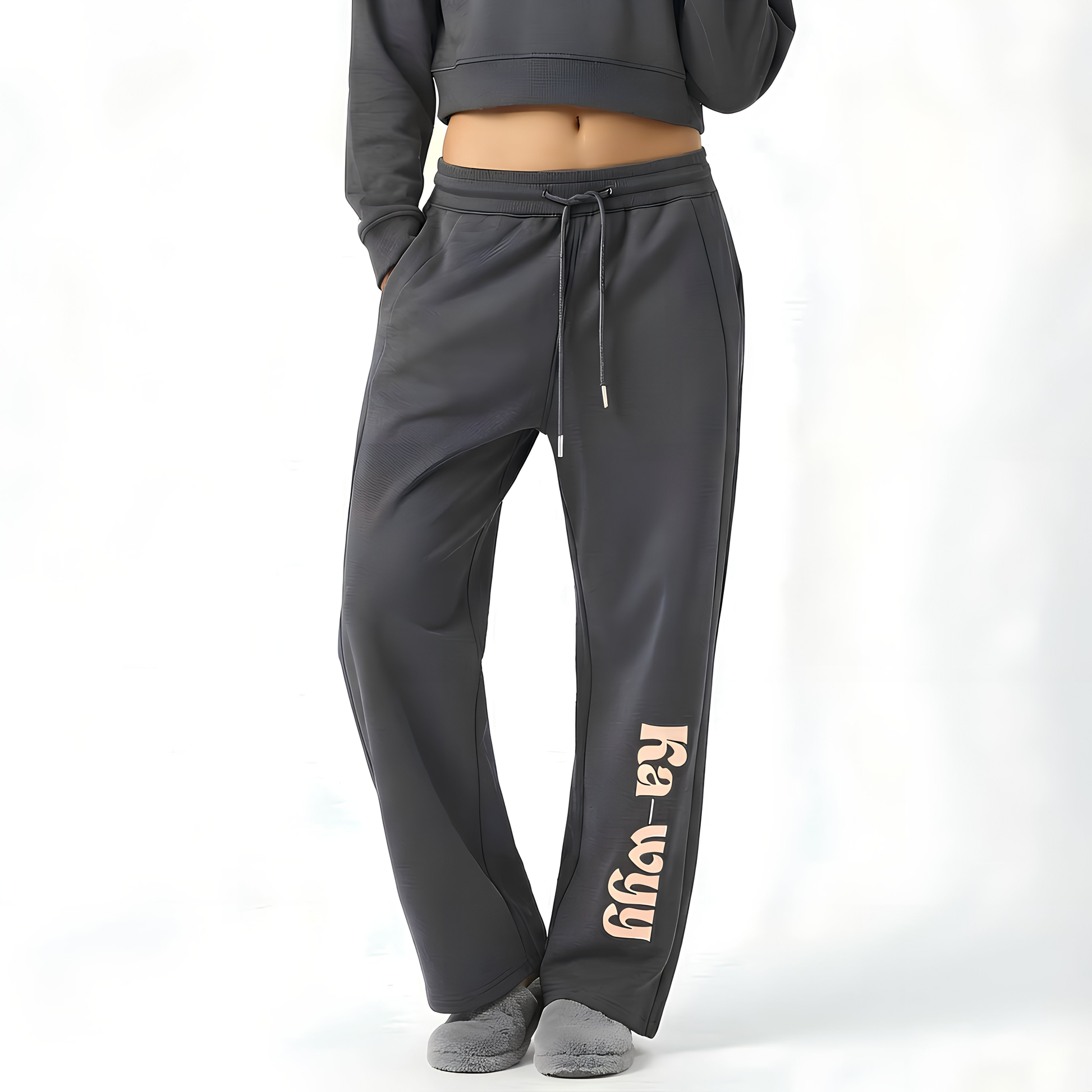 Everyday Straight-Leg Cozy Sweatpants Charcoal Gray