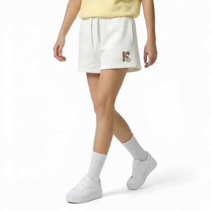Essential Fleece Drawstring Sweatshorts White