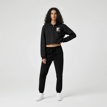 Zip-Up Hoodie Black