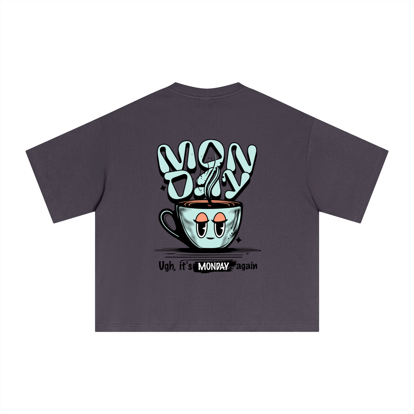 Monday Again tee - Plum Purple