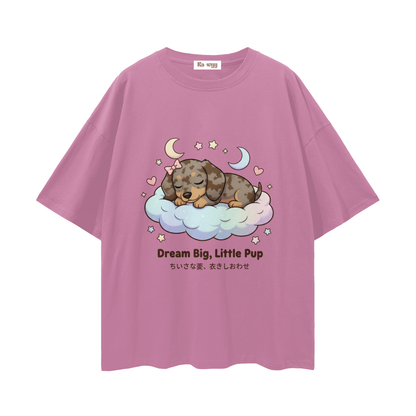 Dream Big Dapple Dachshund - Loose Drop Shoulder T-Shirt
