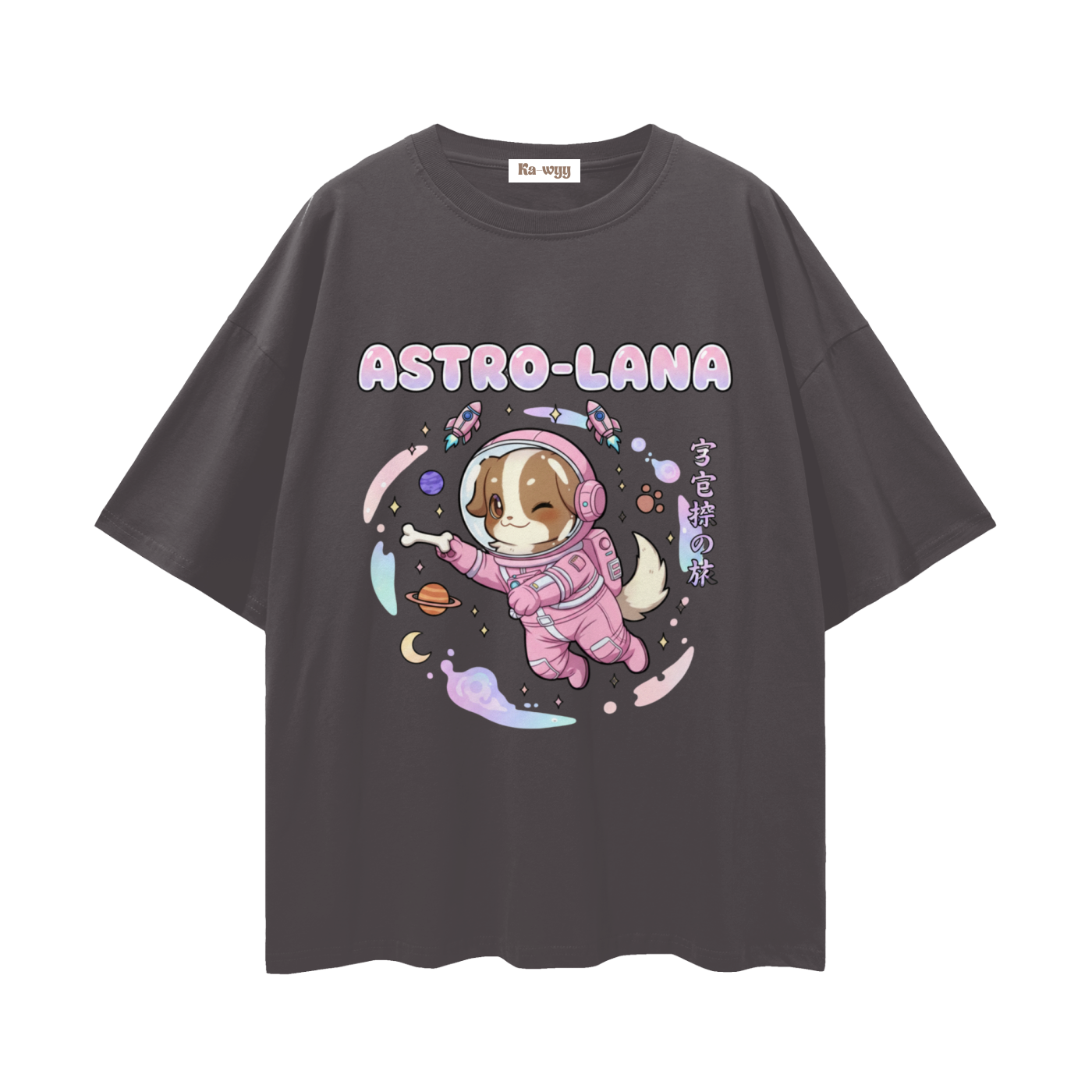 Astro Lana - Loose Drop Shoulder T-Shirt - Dark Gray
