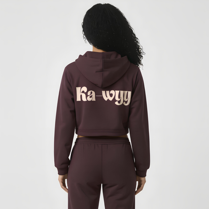 Zip-Up Hoodie Dark Reddish Purple