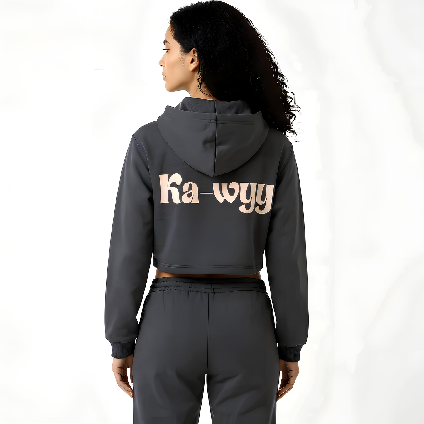 Zip-Up Hoodie Charcoal Gray