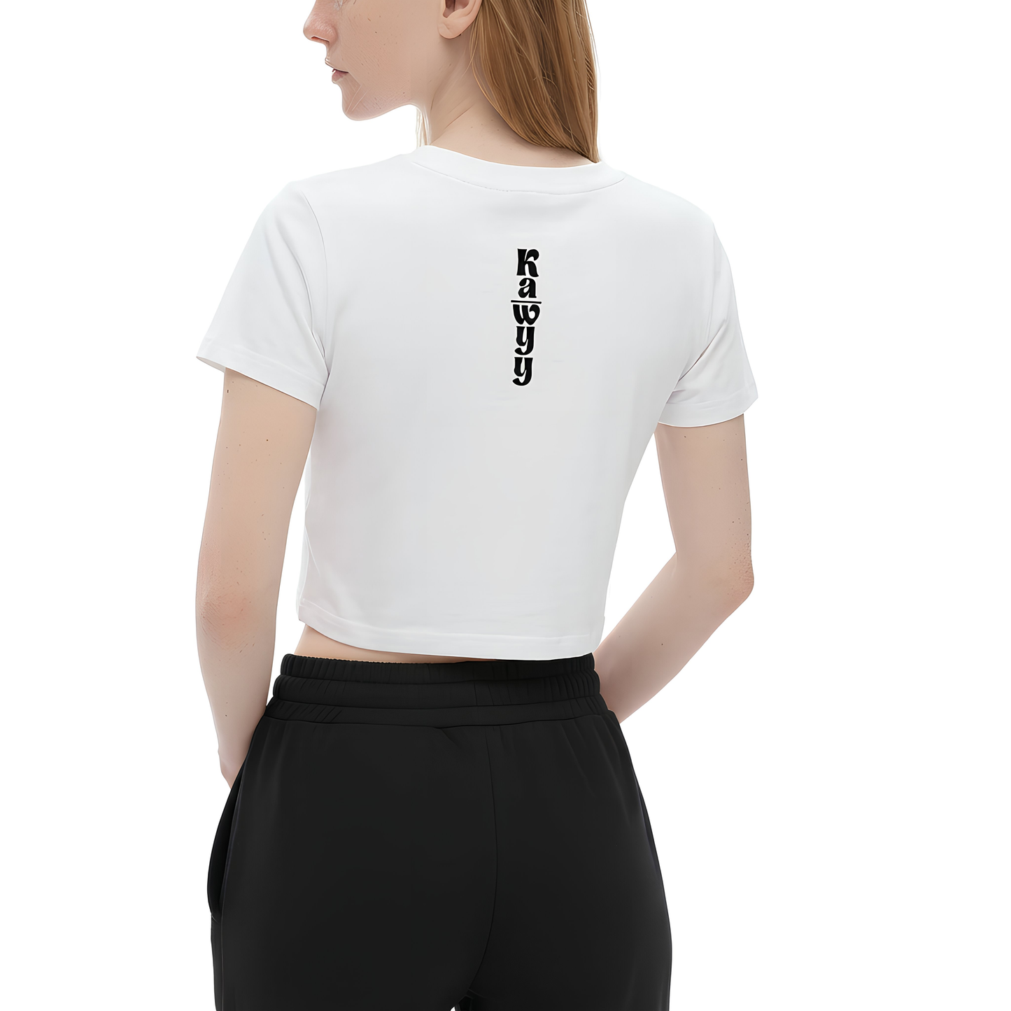 Fitted Crop Cotton T-Shirt - White