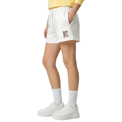 Essential Fleece Drawstring Sweatshorts White