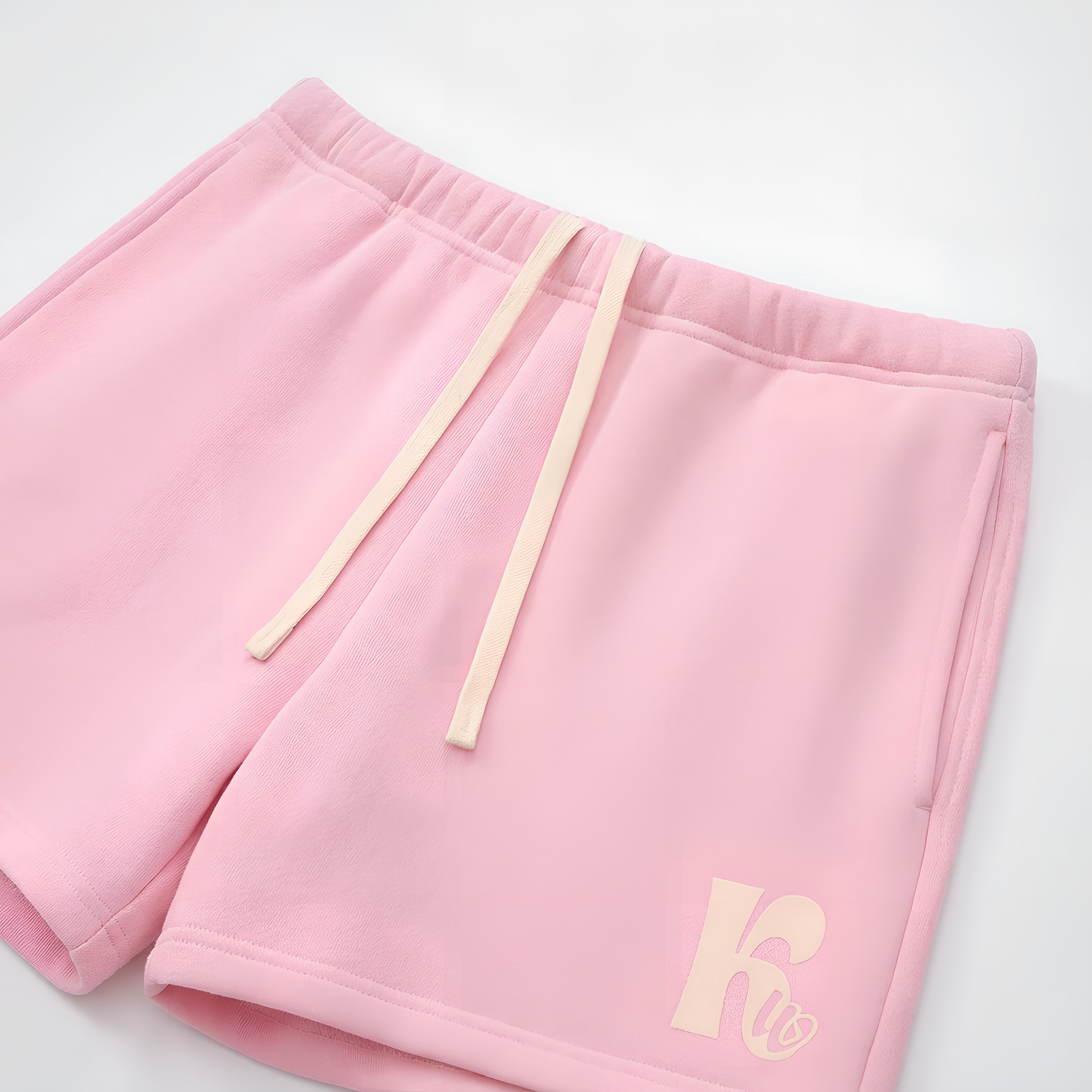 Essential Fleece Drawstring Sweatshorts Pink